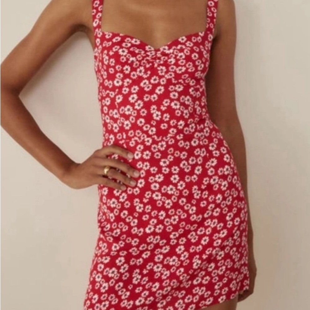 Reformation Baldwin Dress Daisy Floral Pront size 6